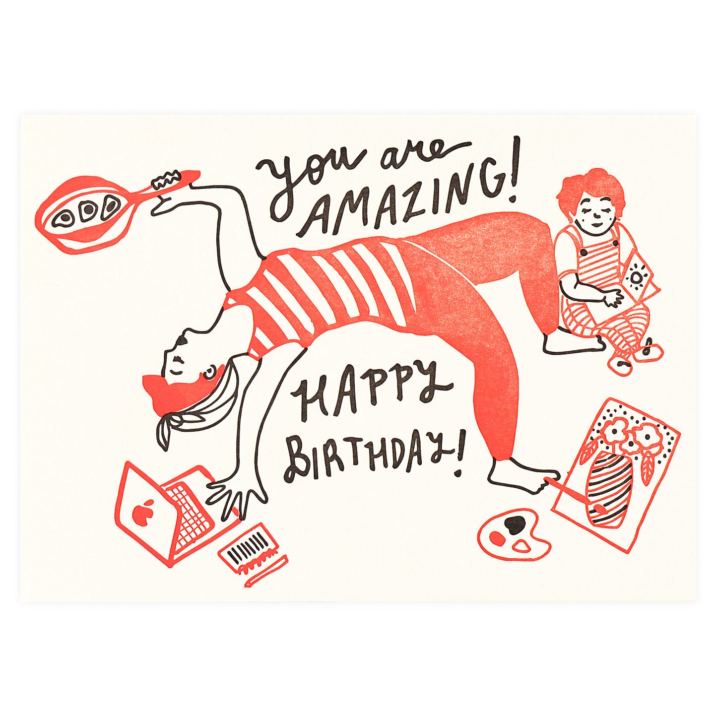 Wolf & Wren Press Amazing Mom Birthday Card 