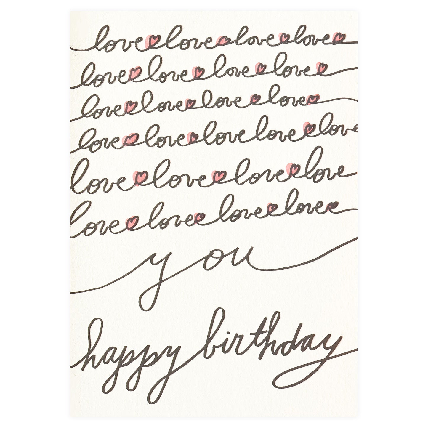 Wolf & Wren Press Love You Birthday Card 