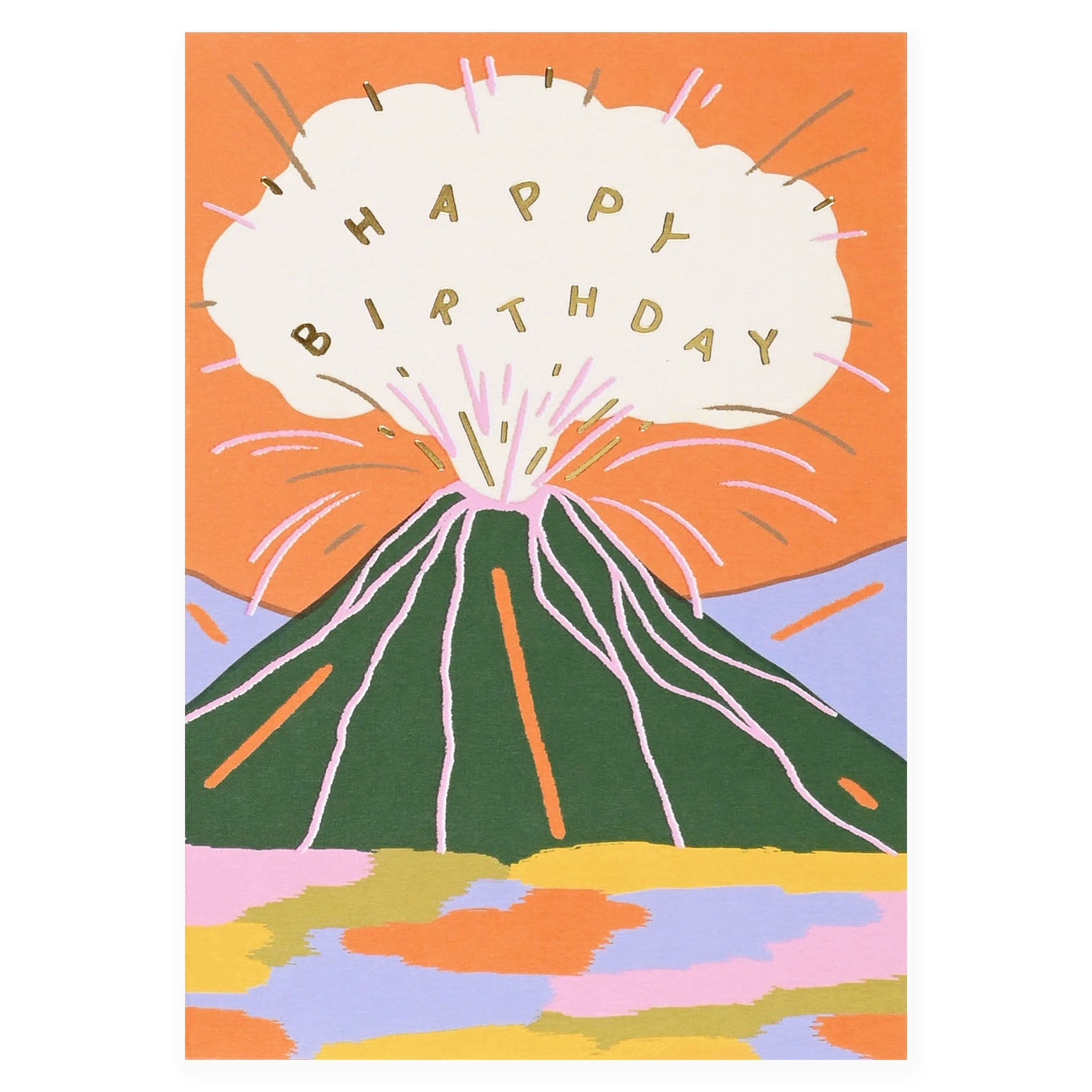 Wrap Volcano Birthday Card 