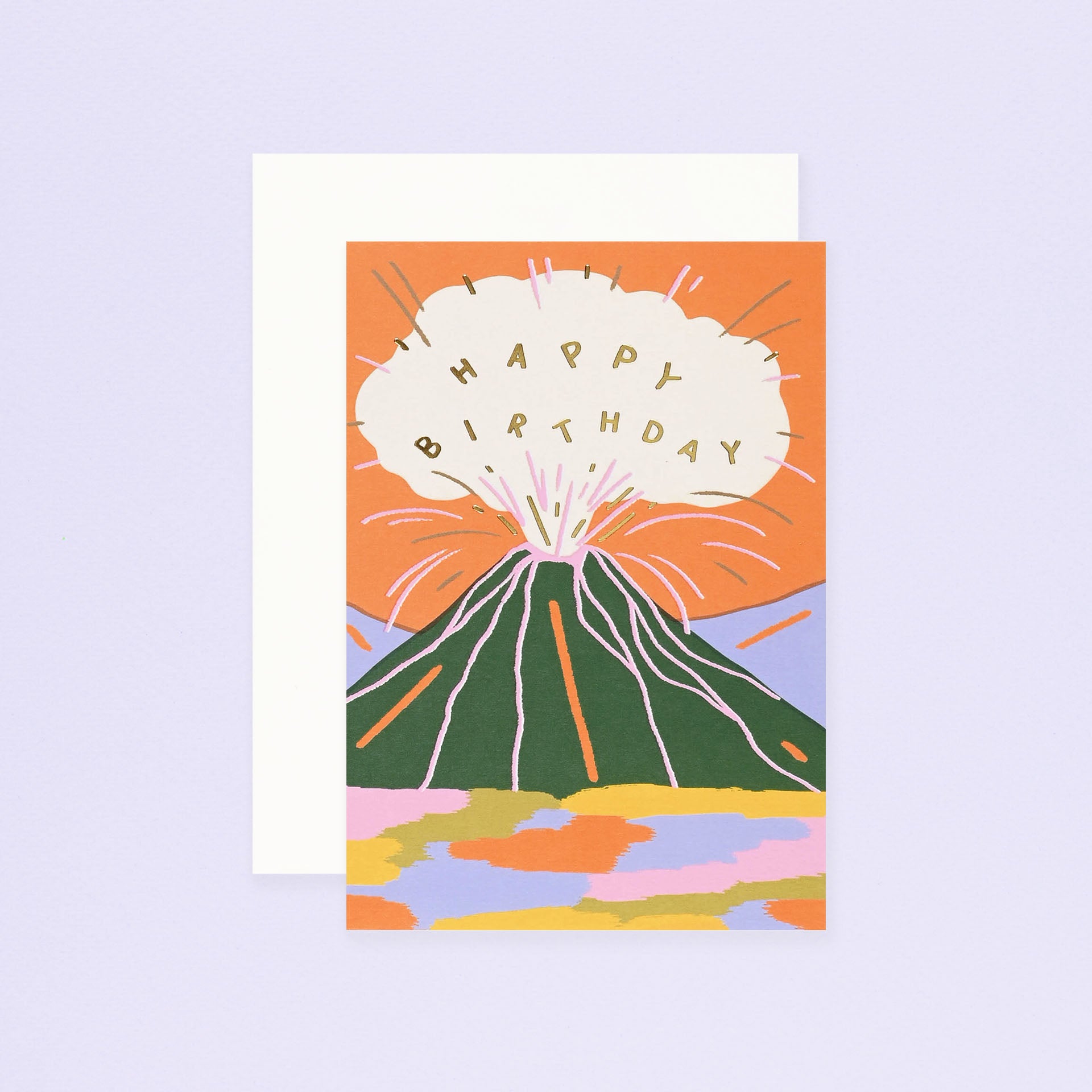 Wrap Volcano Birthday Card 