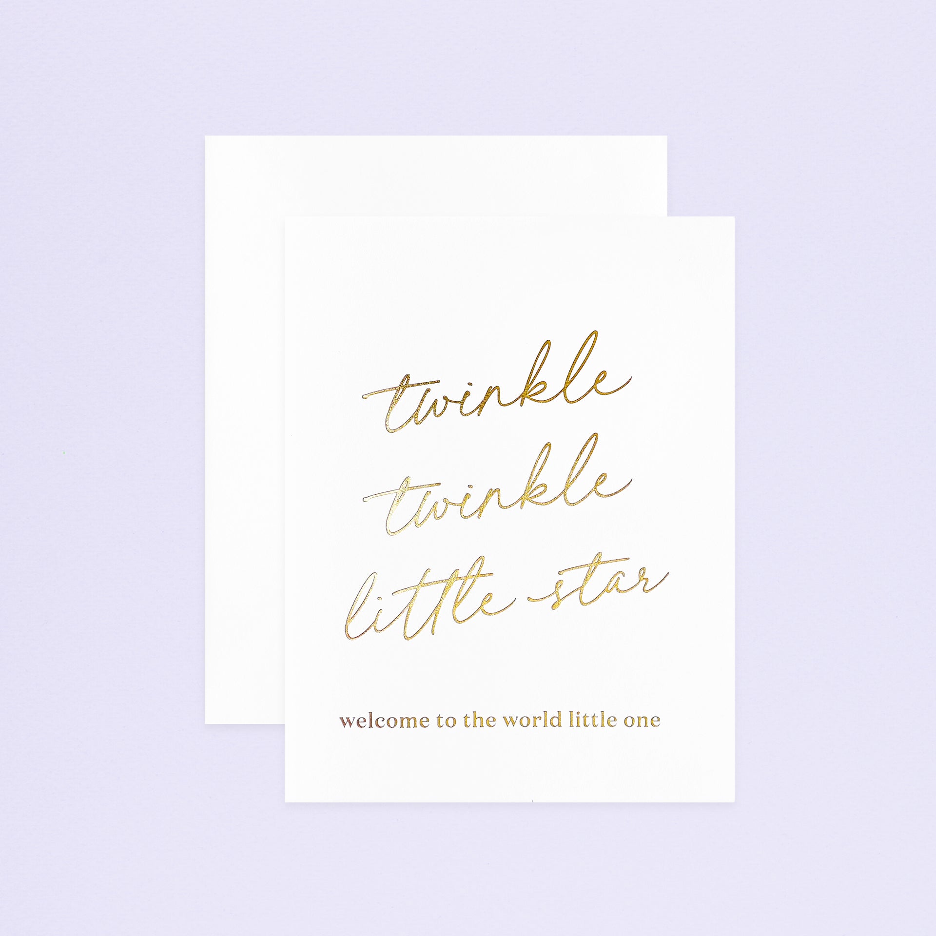 Wrinkle and Crease Twinkle Twinkle Little Star New Baby Card 