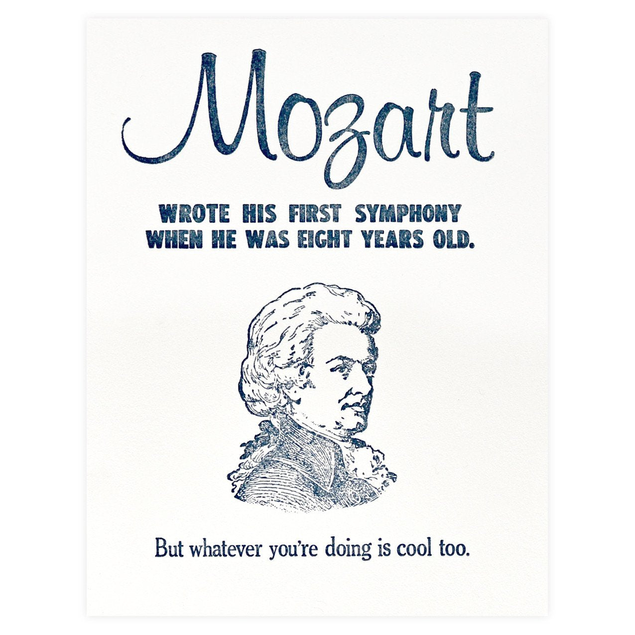 Zeichen Press Mozart Birthday Card 